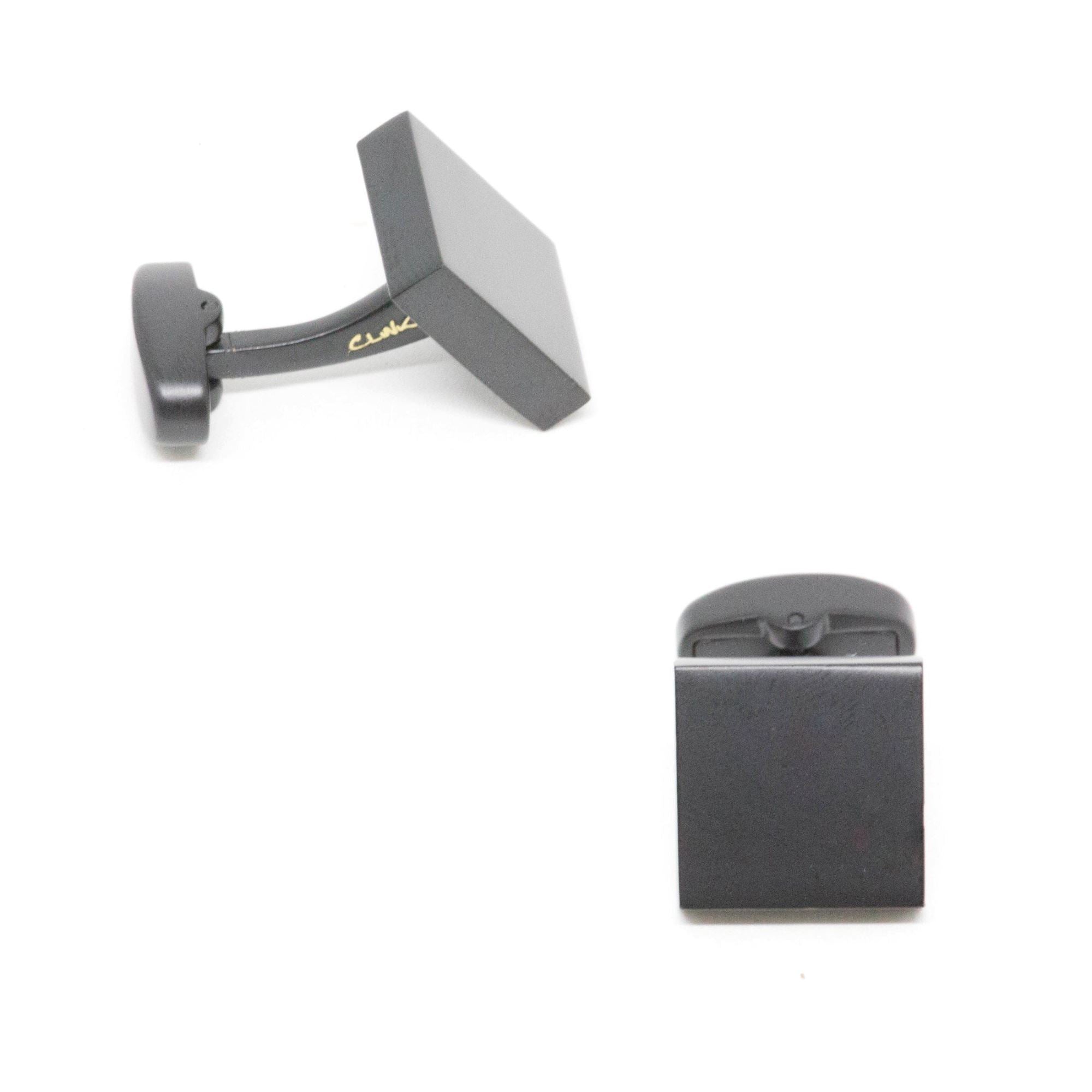 Matte Black Square Cufflinks Classic & Modern Cufflinks Clinks Australia 