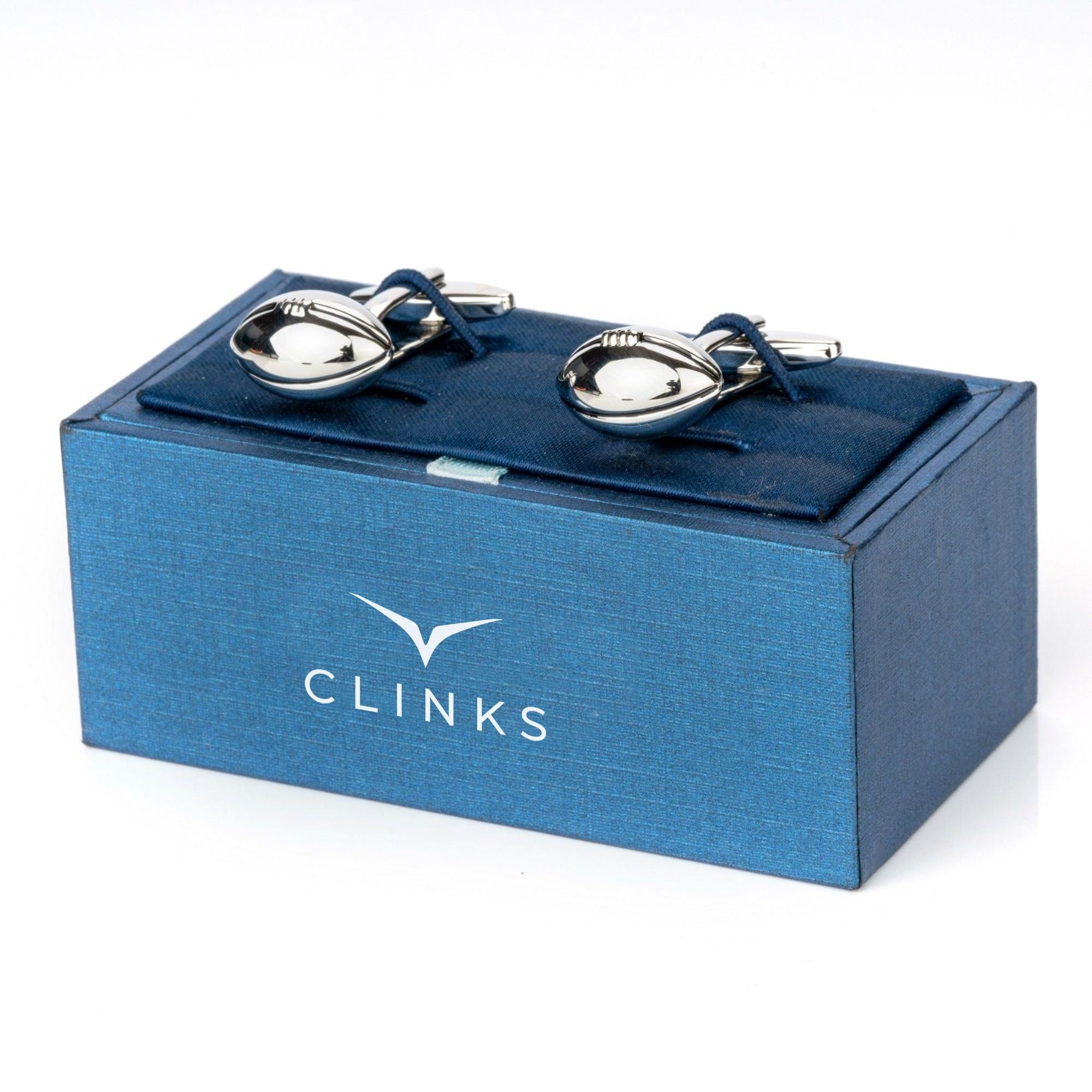 Footy / Rugby Silver Football Cufflinks Novelty Cufflinks Clinks Australia 