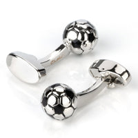 3D Silver and Black Soccer Ball Football Cufflinks Novelty Cufflinks Clinks Australia