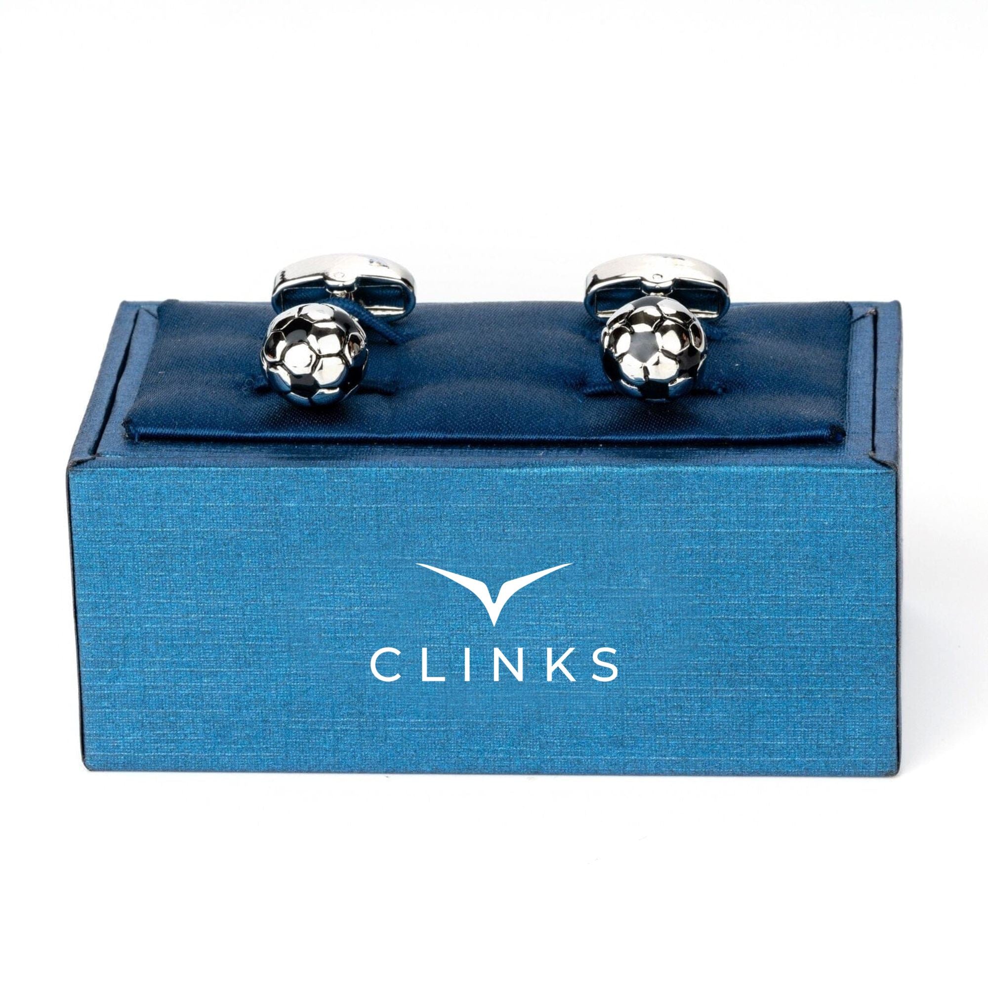 3D Silver and Black Soccer Ball Football Cufflinks Novelty Cufflinks Clinks Australia 