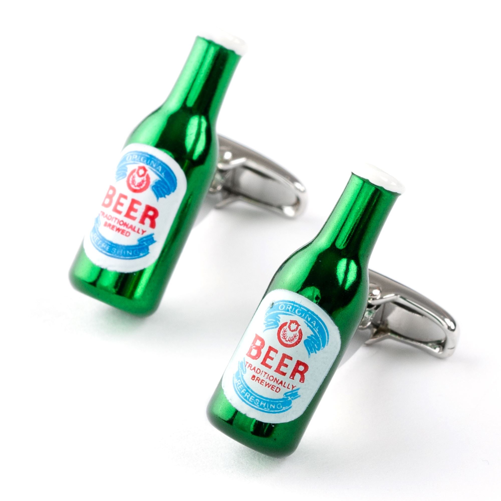 Italian Style Green Beer Bottle Cufflinks Novelty Cufflinks Clinks Australia Italian Style Green Beer Bottle Cufflinks 