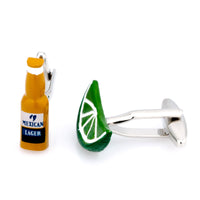 Lager & Lime Cufflinks Novelty Cufflinks Clinks Australia Lager & Lime Cufflinks