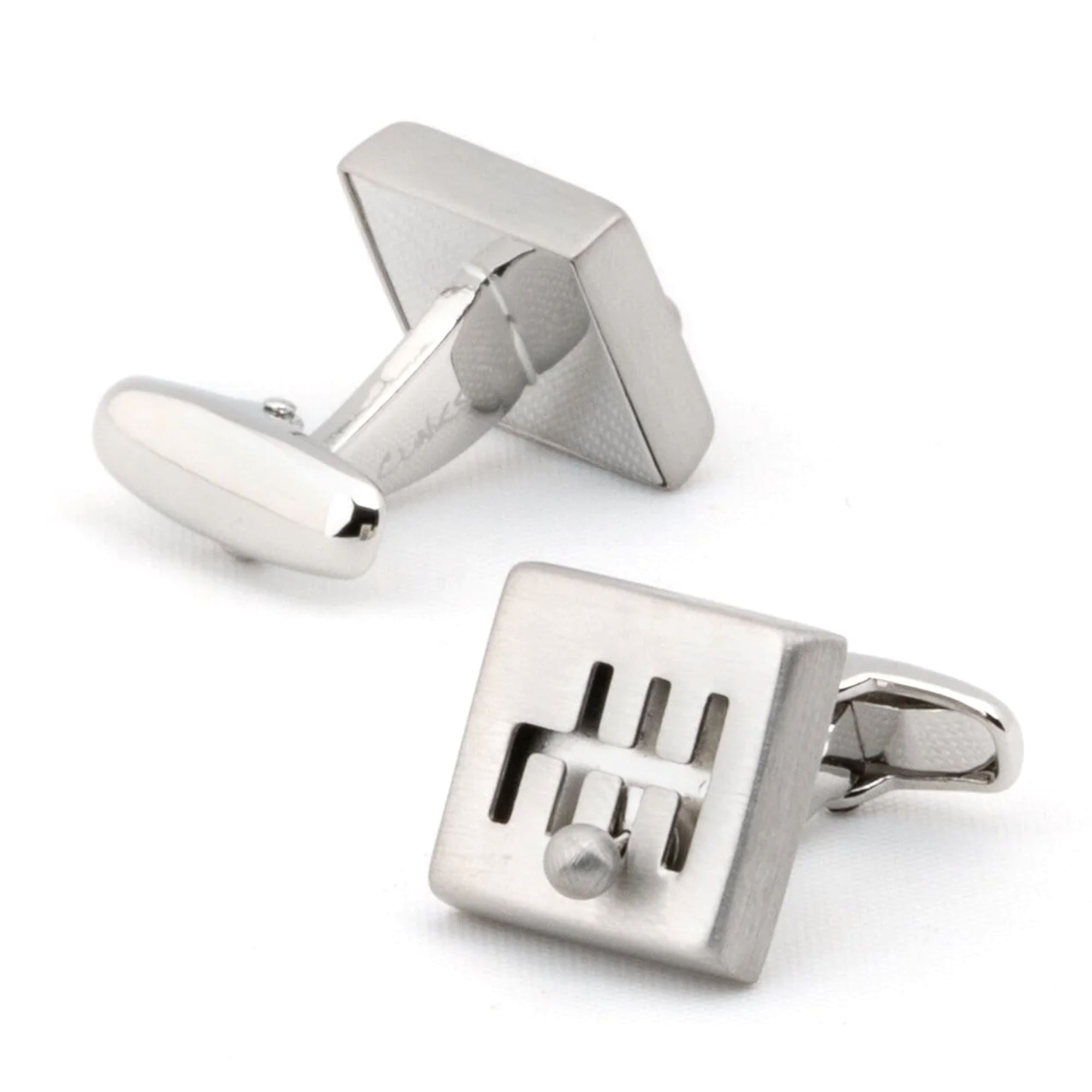 Moving Silver Gear Shift Cufflinks Novelty Cufflinks Clinks Australia 