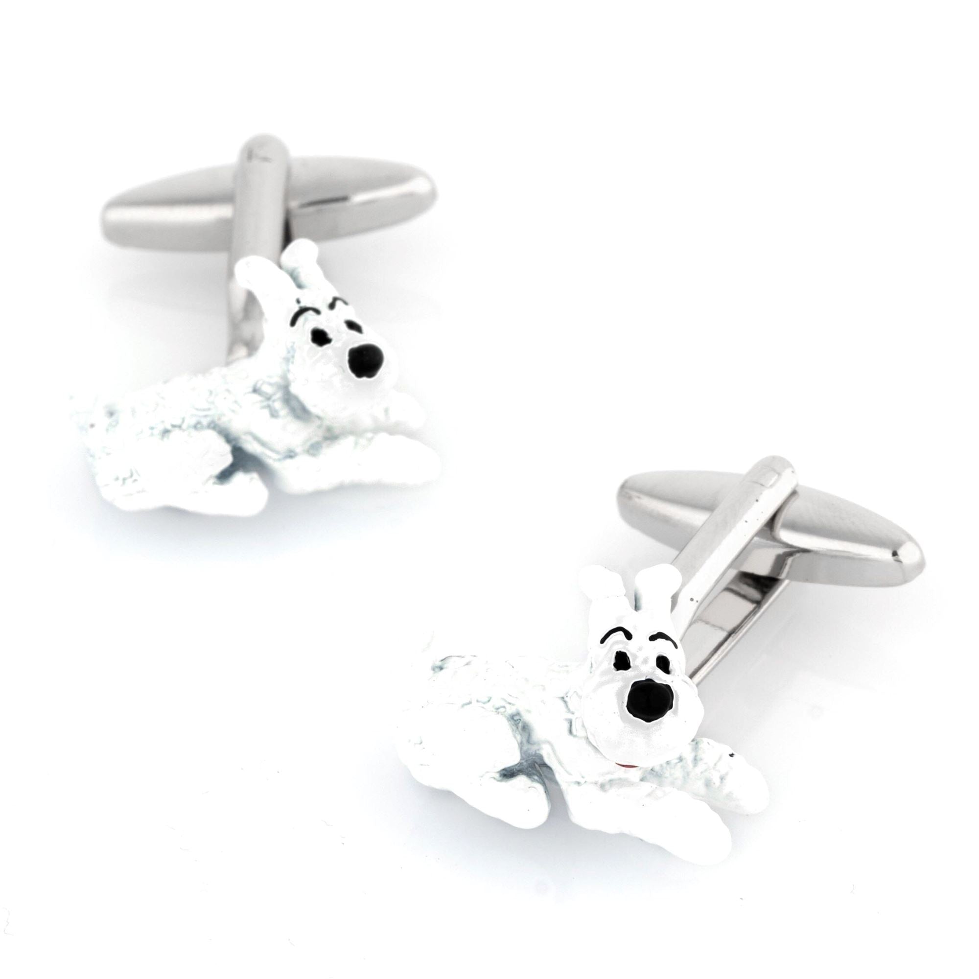 "Snowy" Tintin White Terrier Dog Cufflinks Novelty Cufflinks Clinks Australia 