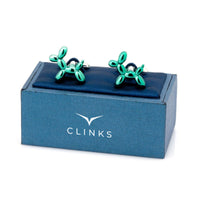 Green Balloon Dog Cufflinks Novelty Cufflinks Clinks Australia