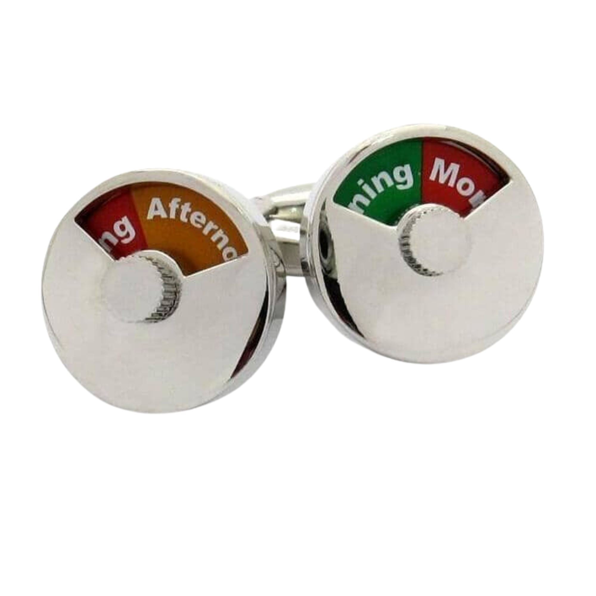 Morning Afternoon and Night Cufflinks Novelty Cufflinks Clinks Australia Morning Afternoon and Night Cufflinks 