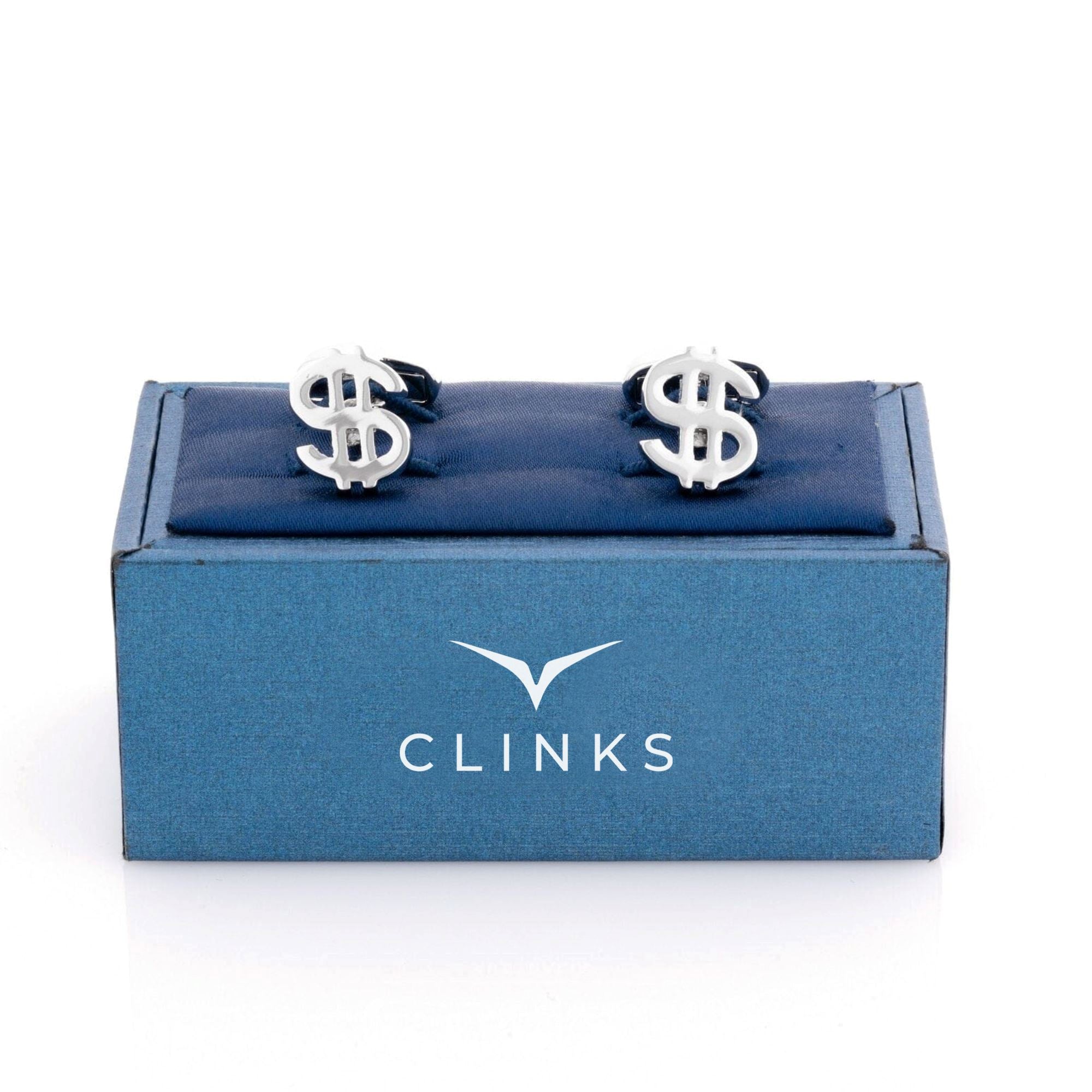 "$" Silver Dollar Sign Cufflinks Novelty Cufflinks Clinks Australia 