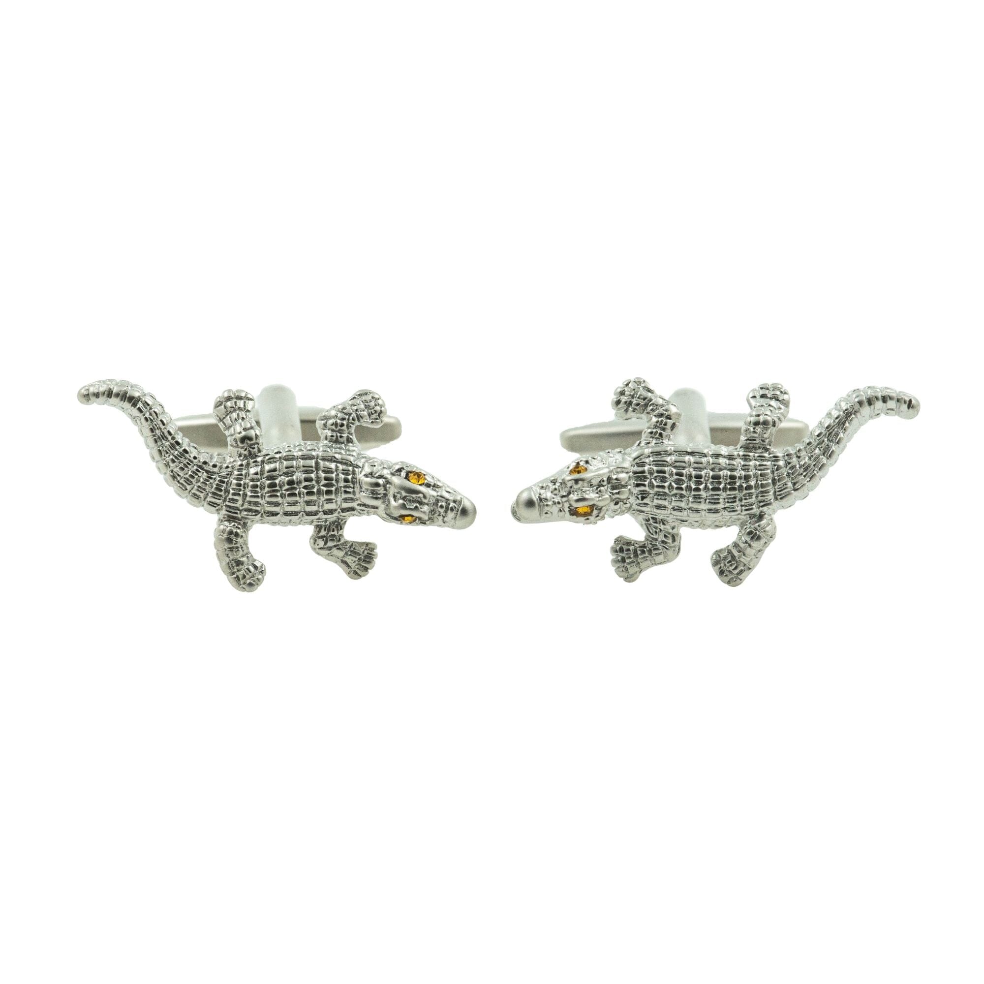 Silver Crocodile Cufflinks Novelty Cufflinks Clinks Australia 