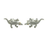 Silver Crocodile Cufflinks Novelty Cufflinks Clinks Australia