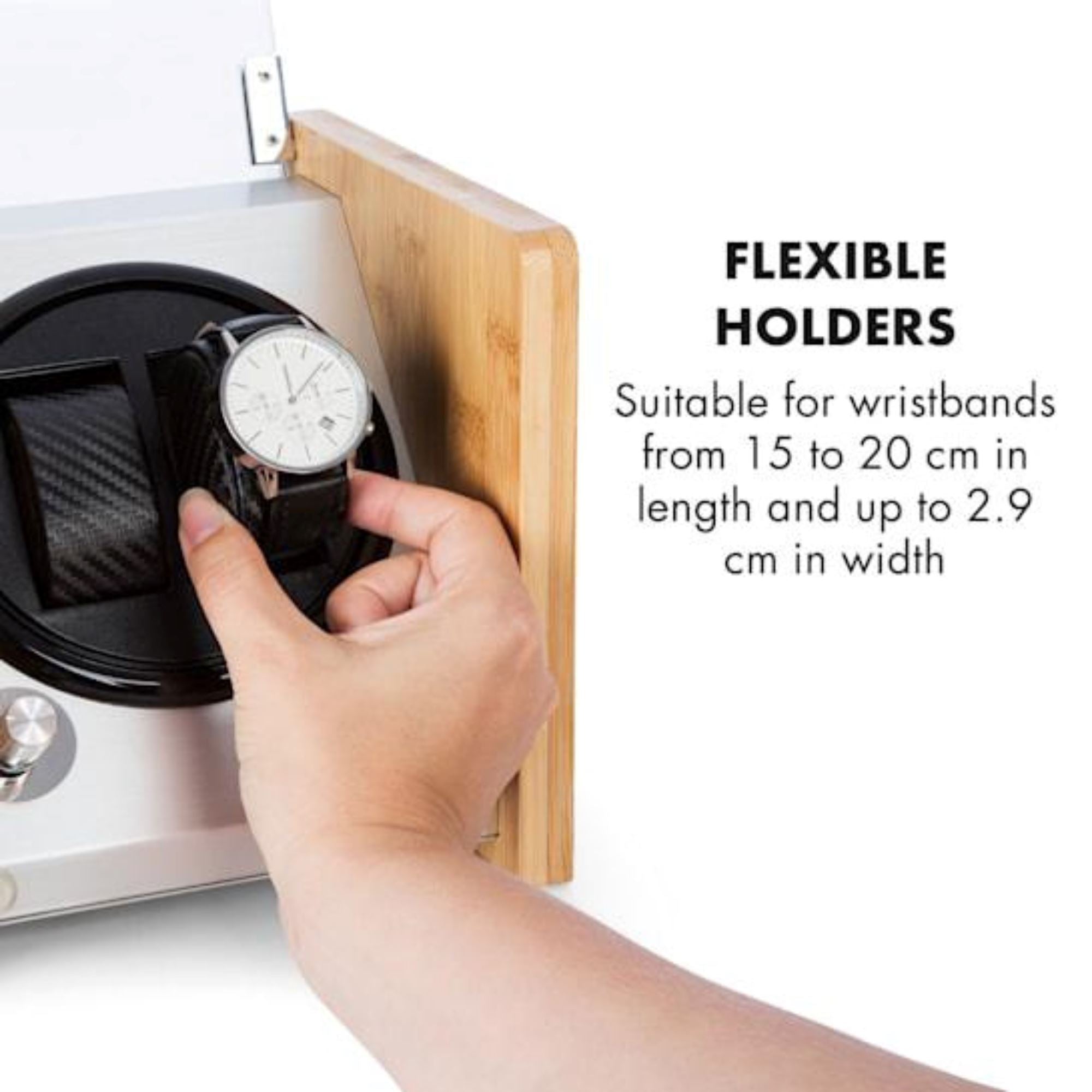 BLAQ Watch Winder Box 2 Watches in Aluminum & Bamboo Watch Winder Boxes Clinks 