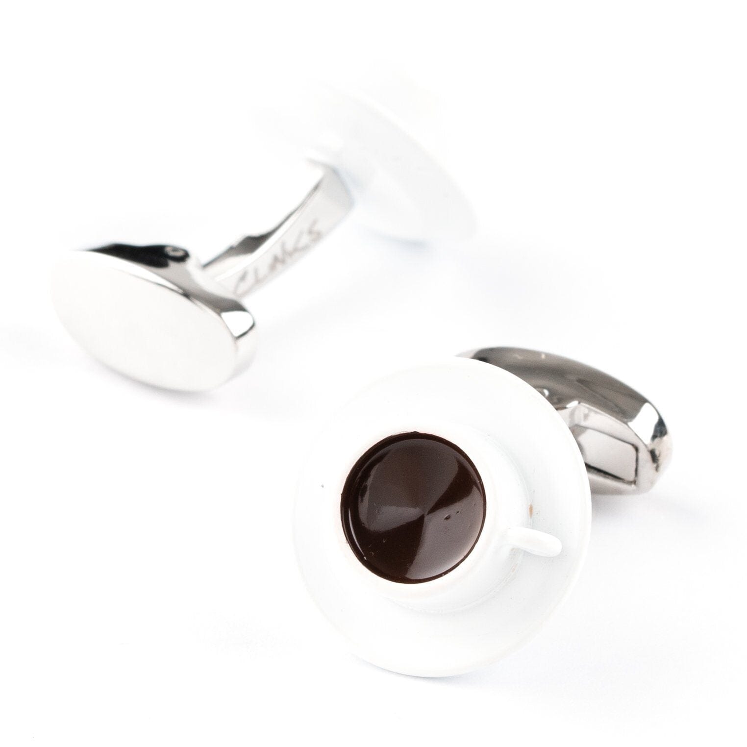 Coffee Cup and Saucer Cufflinks Novelty Cufflinks Clinks Australia 