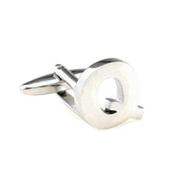 Silver Cut Out Initial Letter Cufflinks Classic & Modern Cufflinks Clinks Australia