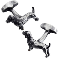 Dachshund Sausage Dog Antique Silver Cufflinks Novelty Cufflinks Clinks Australia