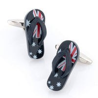 Australian Flag "Aussie" Thong Cufflinks Novelty Cufflinks Clinks Australia