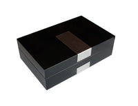 Black Wooden Watch Box for 8 Watches Watch Boxes Clinks