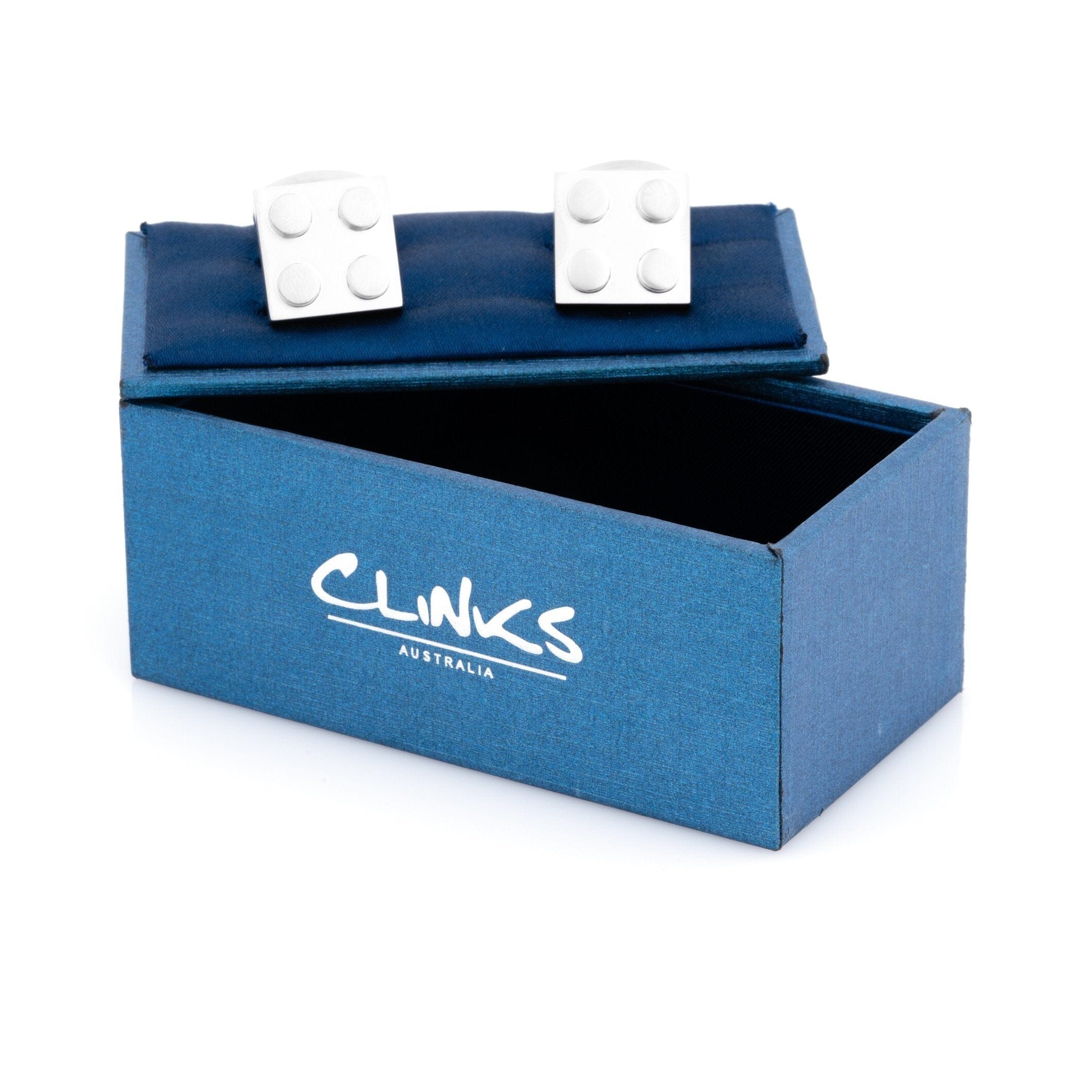 Silver Square Lego Like Building Block Cufflinks Novelty Cufflinks Clinks Australia 