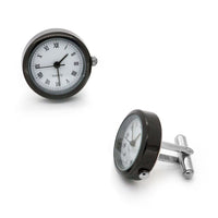 White and Gunmetal Working Quartz Watch Cufflinks Novelty Cufflinks Clinks Australia