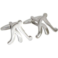 Field Hockey Silhouette Cufflinks Silver Novelty Cufflinks Clinks Australia