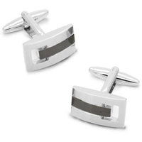 Silver and Gunmetal Cufflinks Classic & Modern Cufflinks Clinks Australia Silver and Gunmetal Cufflinks