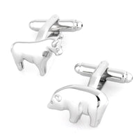 Bull and Bear Silver Cufflinks Novelty Cufflinks Clinks Australia