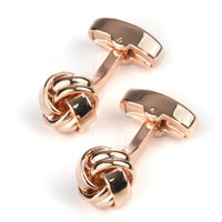 Rose Gold Knot Cufflinks Classic & Modern Cufflinks Clinks Australia