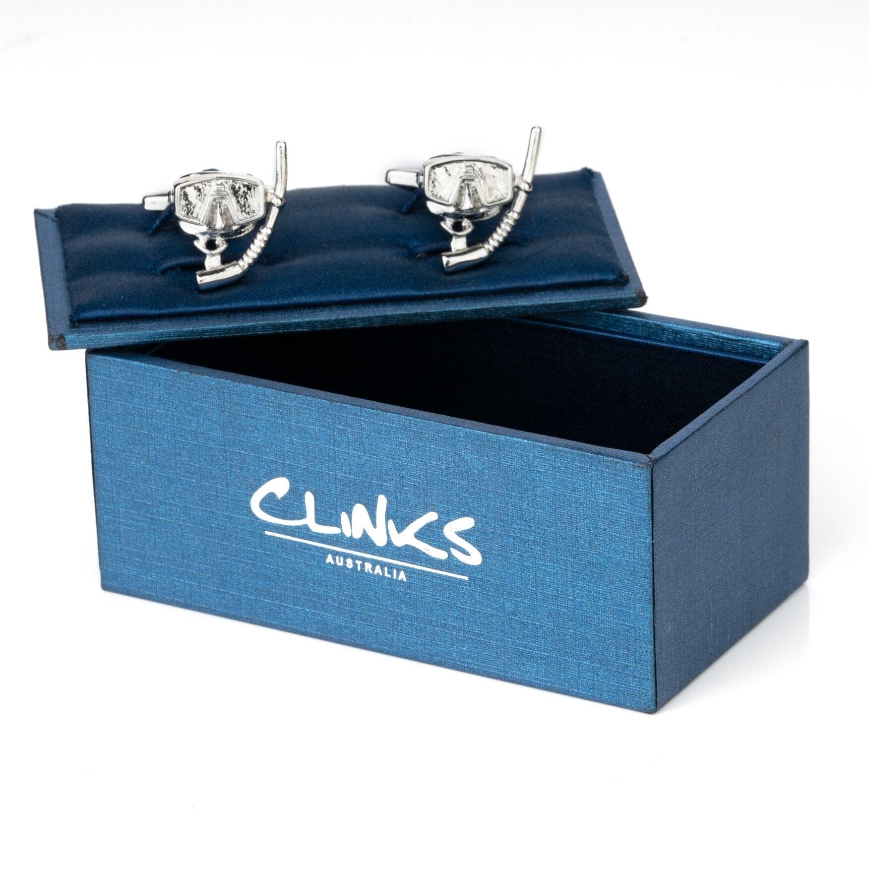 Snorkelling Mask Cufflinks Silver Novelty Cufflinks Clinks Australia 