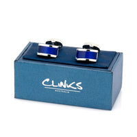 Royal Blue Cateye Cufflinks Classic & Modern Cufflinks Clinks Australia