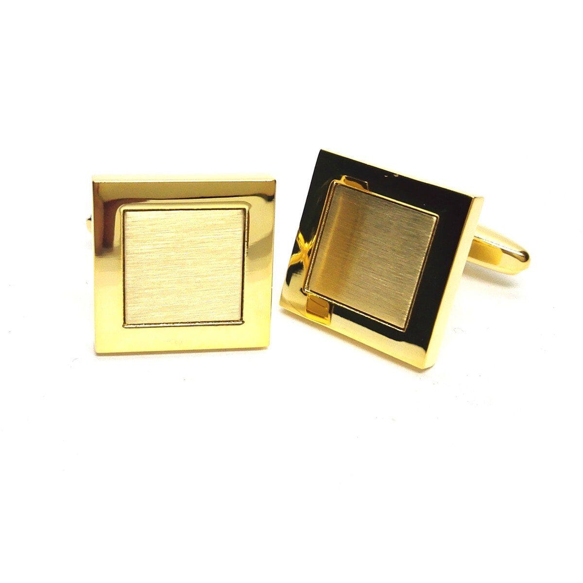 Square in a Square Gold Cufflinks Classic & Modern Cufflinks Clinks Australia Square in a Square Gold Cufflinks 