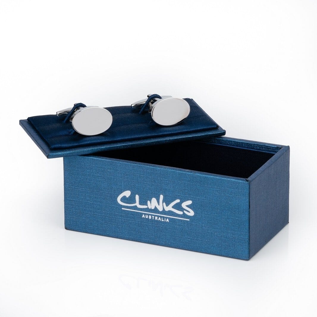 Oval Silver Engravable Cufflinks Engraving Cufflinks Clinks Australia 