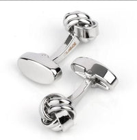 Small Silver Knot Cufflinks Classic & Modern Cufflinks Clinks Australia