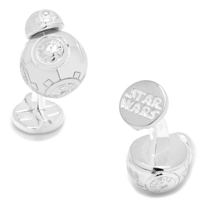 Sterling Silver 3D BB-8 Star Wars Cufflinks Novelty Cufflinks Star Wars 