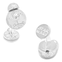 Sterling Silver 3D BB-8 Star Wars Cufflinks Novelty Cufflinks Star Wars