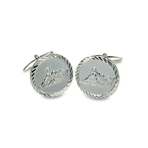 Aquarius Water Carrier Cufflinks (Round) Silver Cufflinks Clinks Australia Aquarius Water Carrier Cufflinks (Round) 