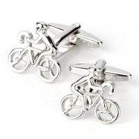 Silver Bicycle Cyclist Cufflinks Novelty Cufflinks Clinks Australia