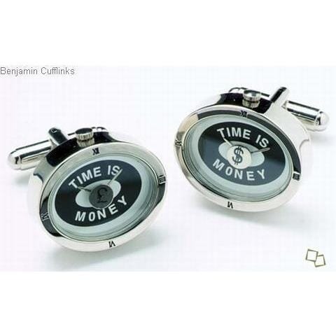 Time is Money Cufflinks Novelty Cufflinks Clinks Australia Time is Money Cufflinks 