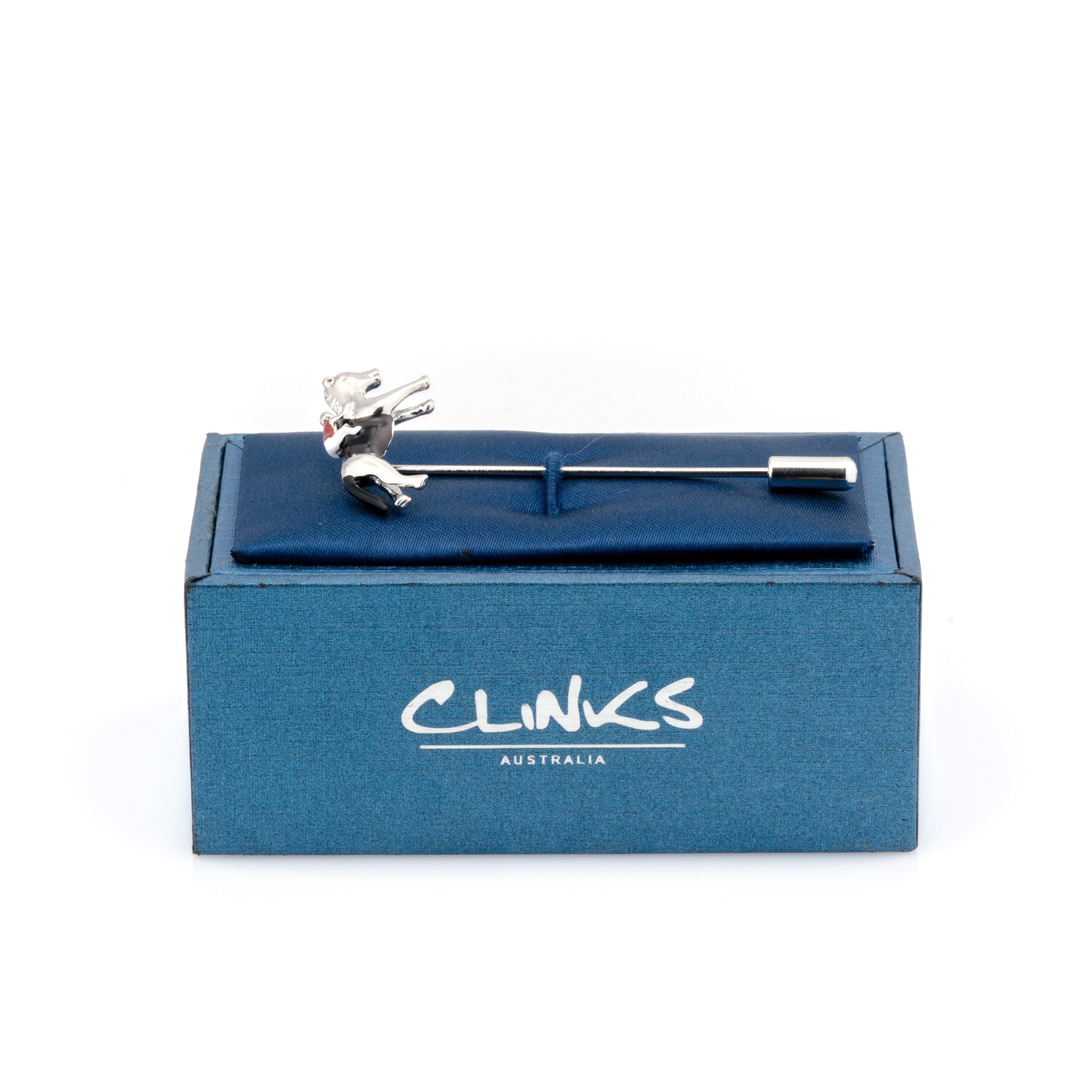 Colour Melbourne Cup Horse Racing Silver Stick Pin Lapel Pin Clinks 