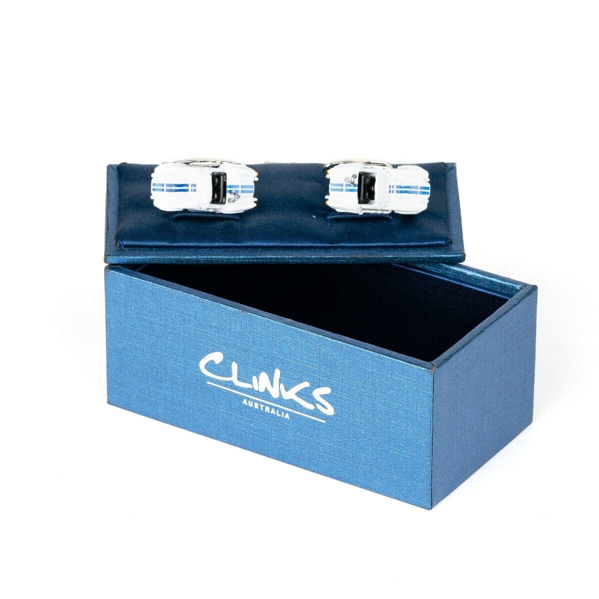 Blue White Classic Sports Car Cufflinks (AC Shelby Cobra) Novelty Cufflinks Clinks Australia 