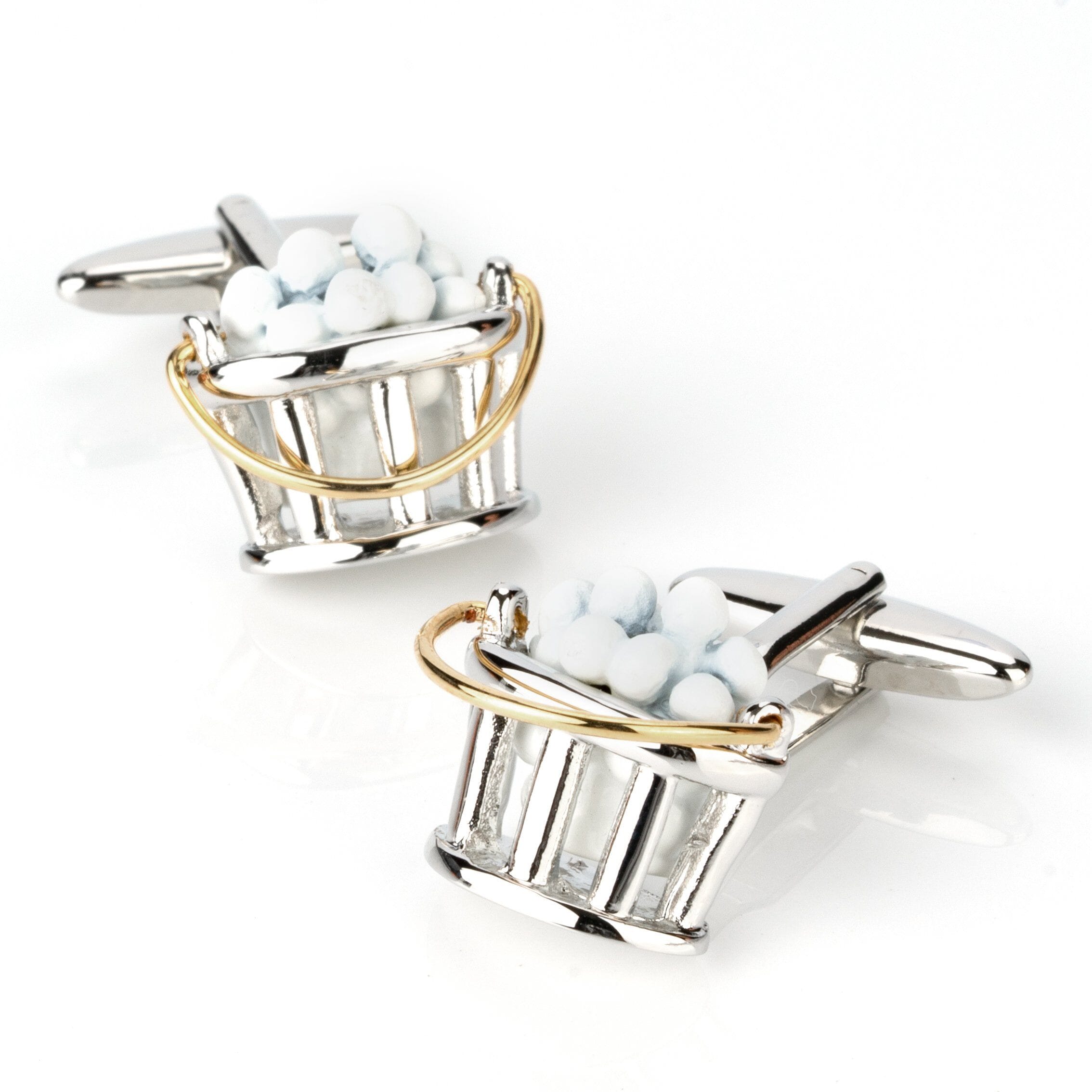 Bucket of Golf Balls Novelty Cufflinks Clinks Australia 