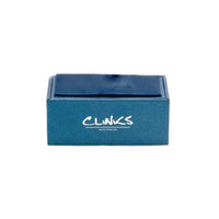 Curved Silver With Gold Accents Cufflinks Classic & Modern Cufflinks Clinks