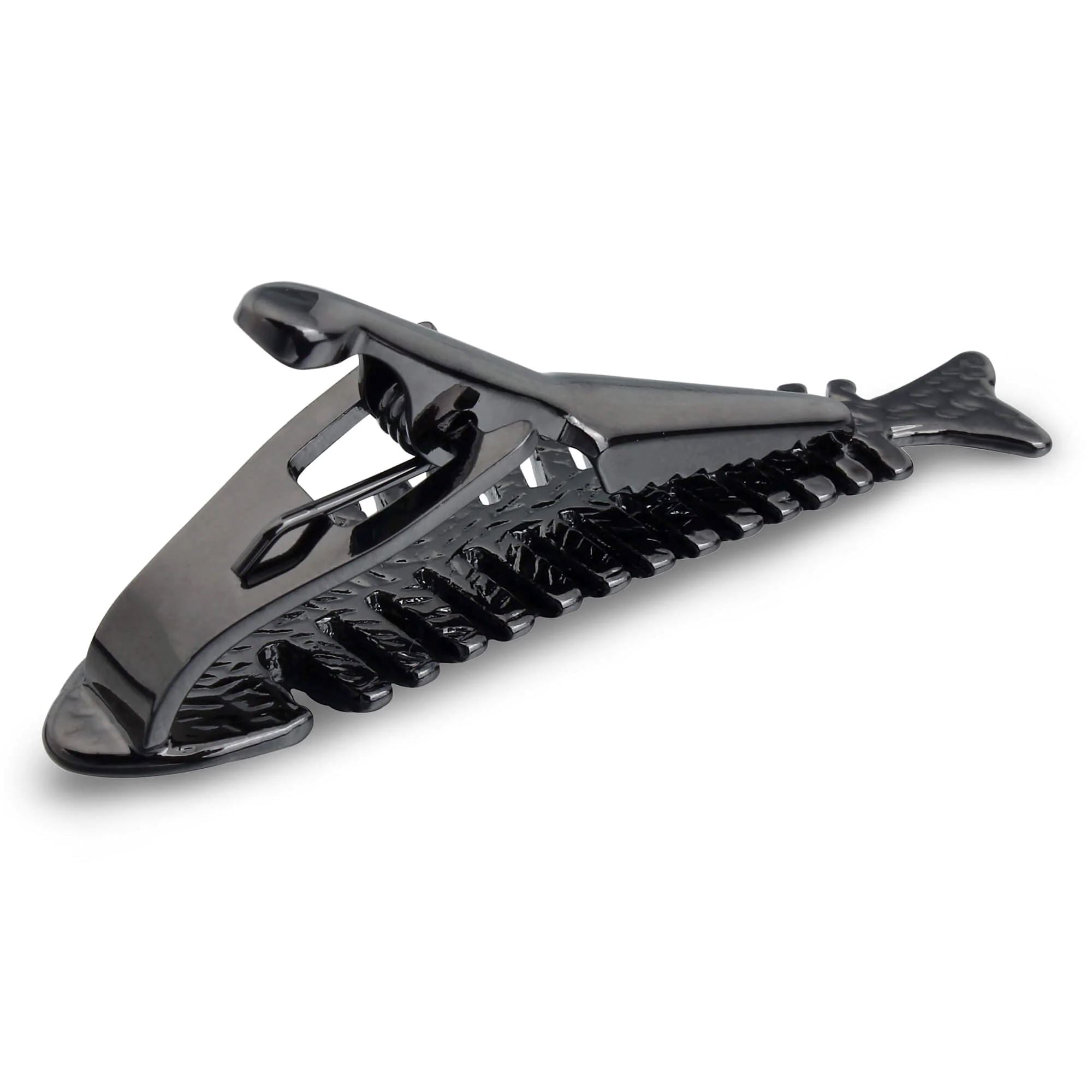 Gunmetal Fish Skeleton Tie Clip Tie Bars Clinks Australia 