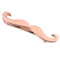 Moustache Tie Bar in Brushed Rose Gold Tie Bars Clinks Australia