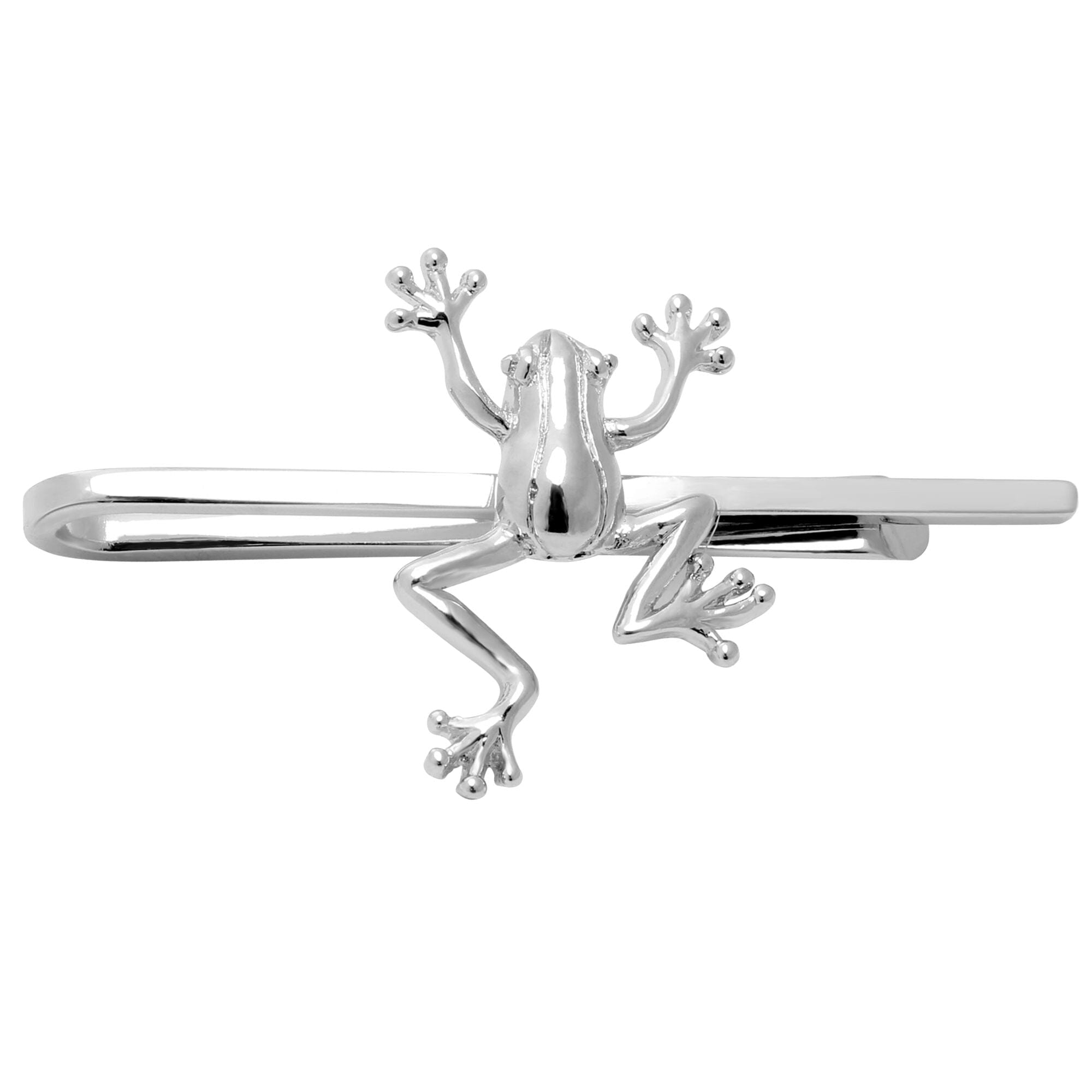 Frog Tie Bar in Silver Tie Clips Clinks Australia 