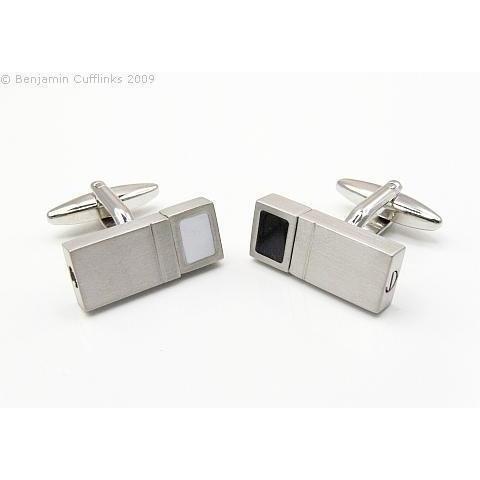 With a Twist Cufflinks - Black & White Classic & Modern Cufflinks Clinks Australia With a Twist Cufflinks - Black & White 