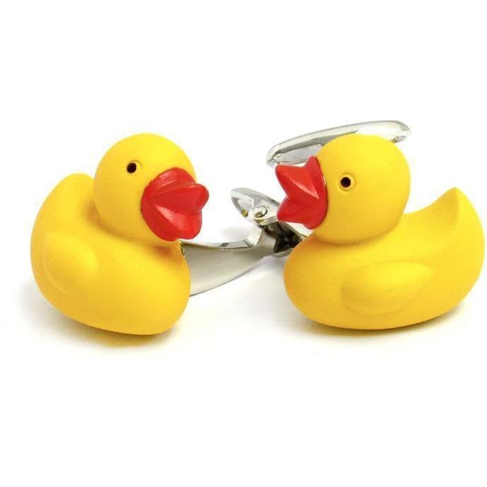 Yellow Rubber Duckie Cufflinks Novelty Cufflinks Clinks Australia 