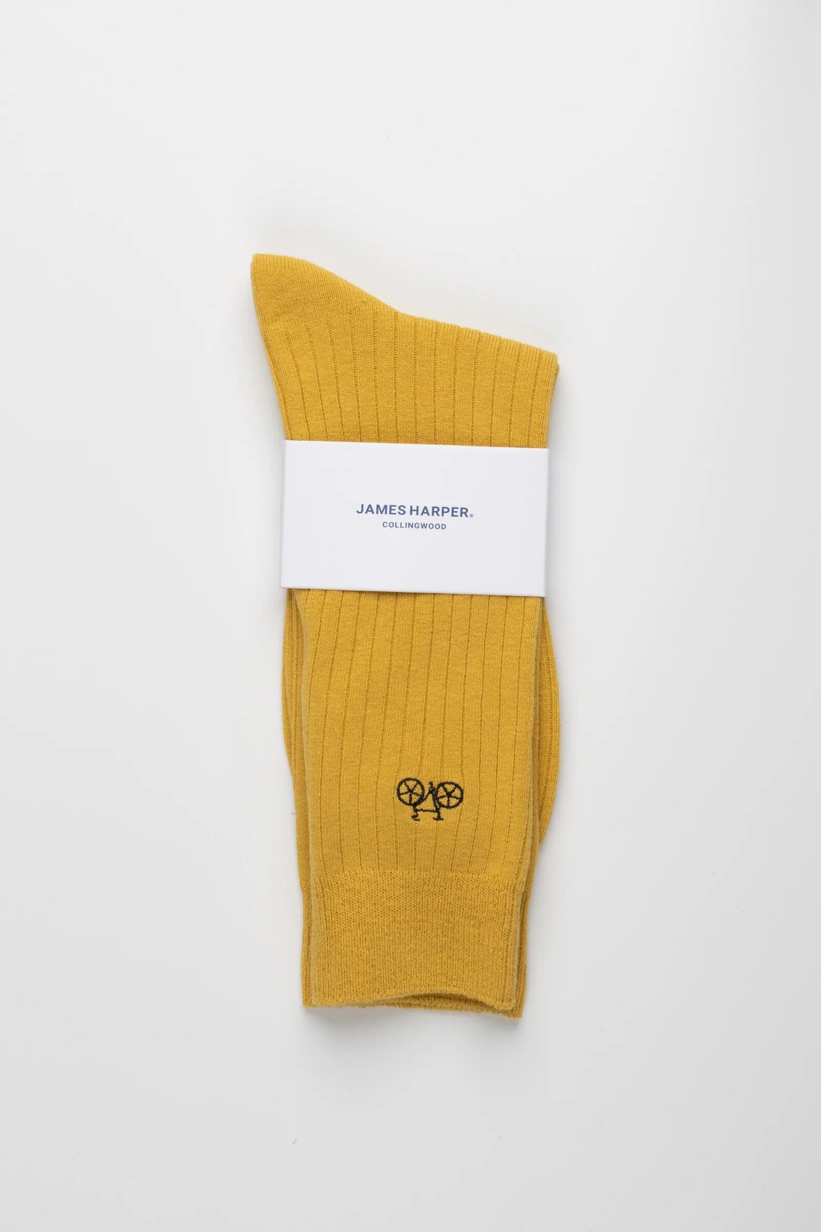 Yellow Ribbed Socks Socks Clinks 