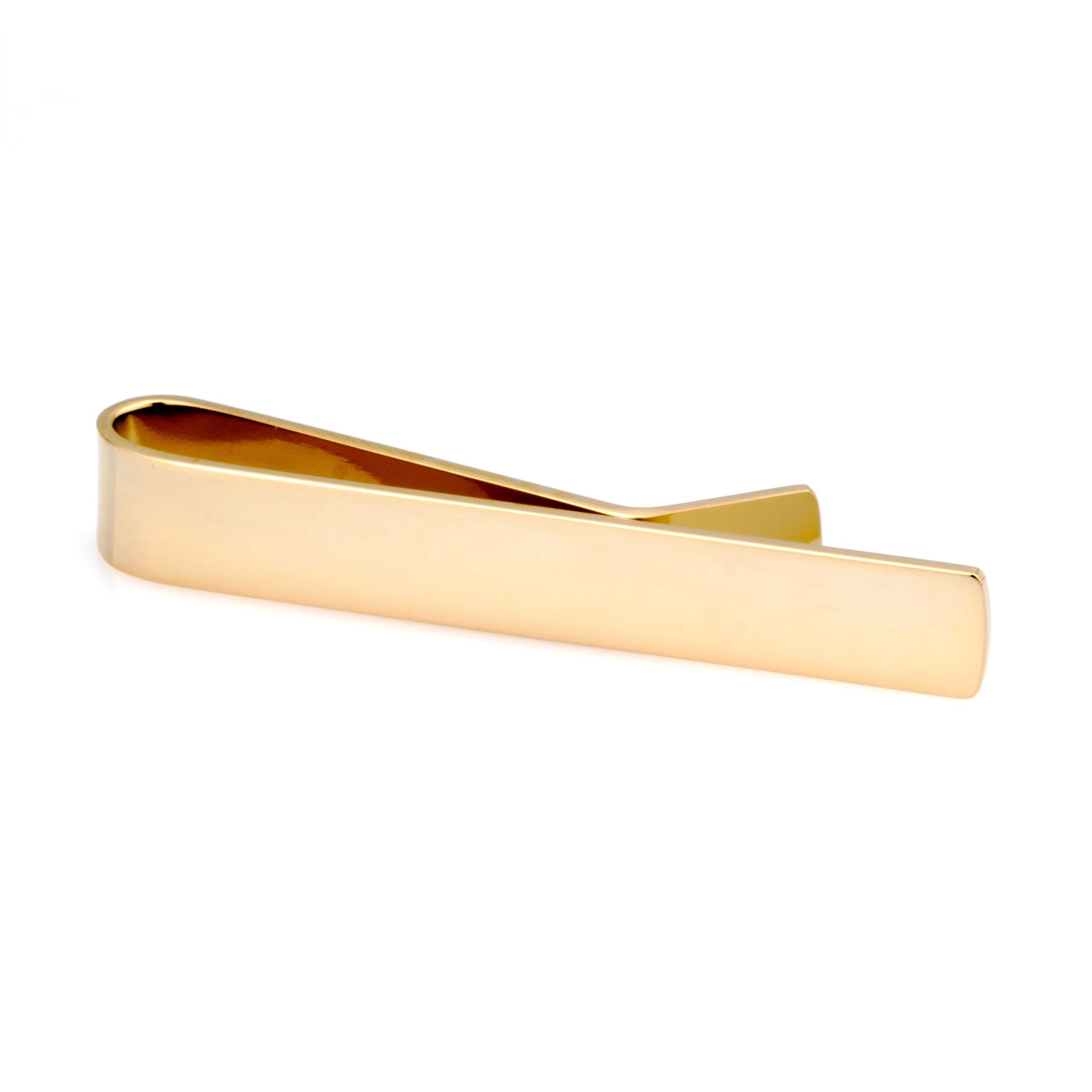 Shiny Gold Tie Bar 50mm Tie Clips Clinks 