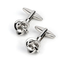 Silver Square Knot Cufflinks Classic & Modern Cufflinks Clinks Australia