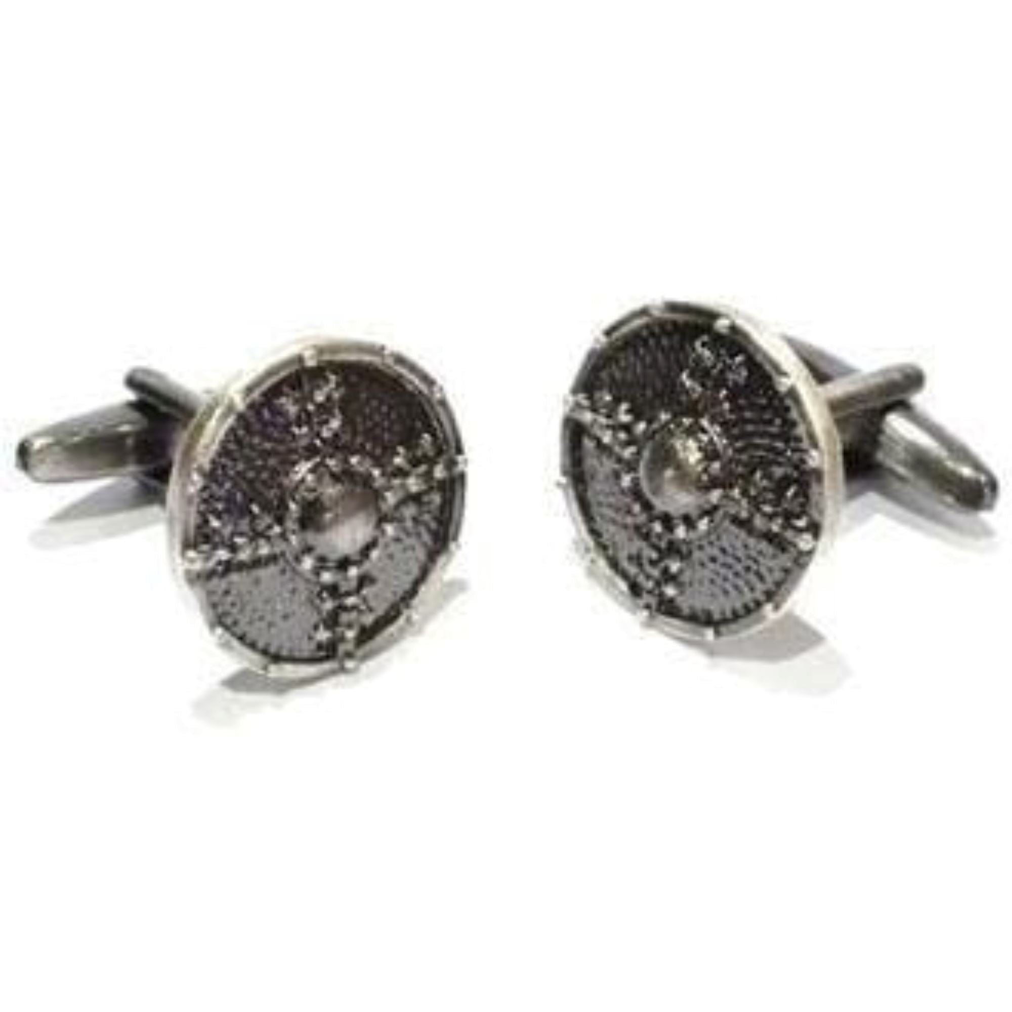 Antique Finish Viking Shield Cufflinks Novelty Cufflinks Clinks Australia Antique Finish Viking Shield Cufflinks 